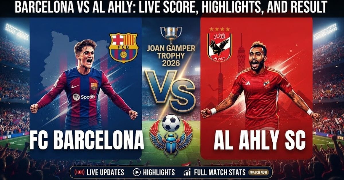FC Barcelona vs Al Ahly Joan Gamper Trophy 2026 match action at Camp Nou