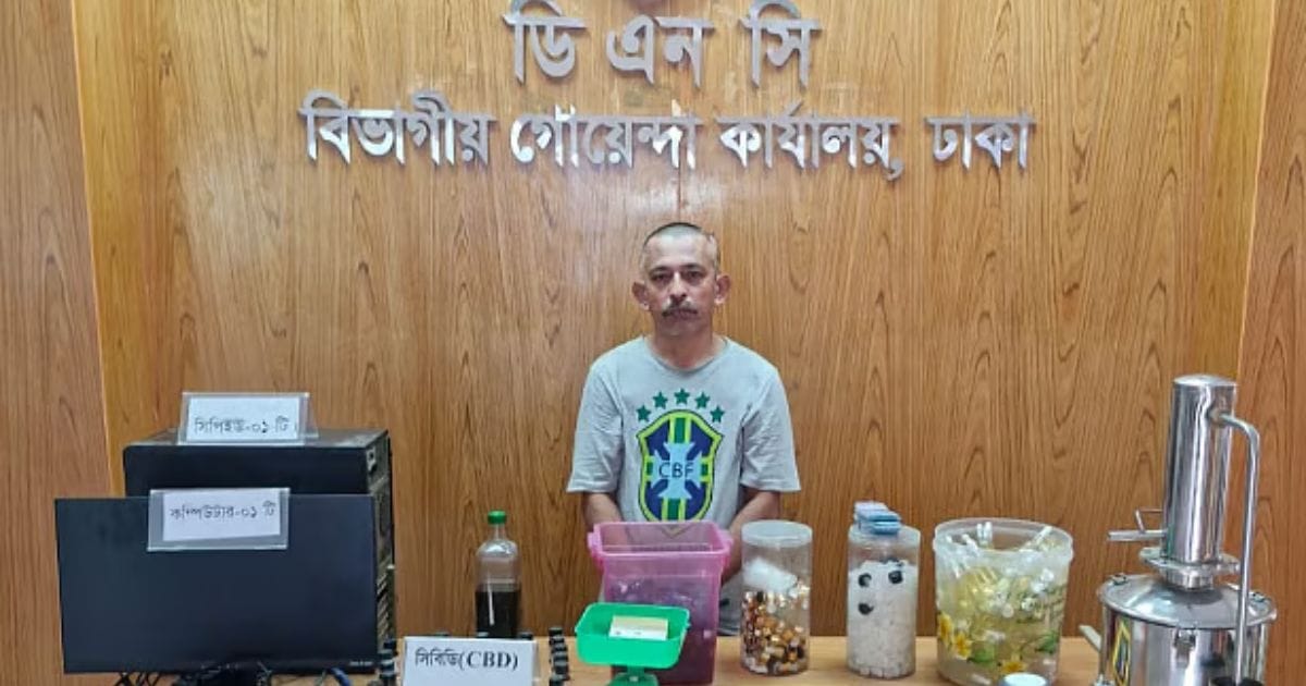 মাদকদ্রব্য নিয়ন্ত্রণ অধিদপ্তরের অভিযানে দারাজের বিজ্ঞাপন দিয়ে মাদক বিক্রির অভিযোগে গ্রেপ্তারকৃত ব্যক্তির উদ্ধারকৃত আলামত ও বাড্ডার ঘটনার দৃশ্য