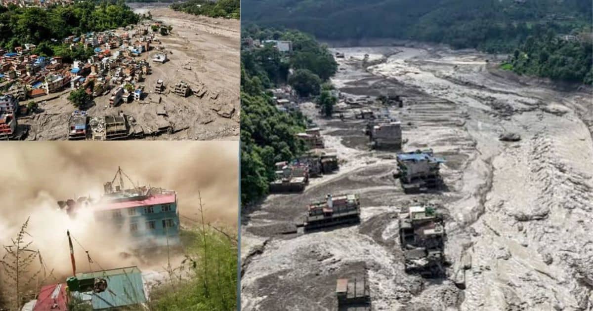 নেপালে বন্যা ও ভূমিধসের পর উদ্ধার কাজ চালাচ্ছেন উদ্ধারকর্মীরা