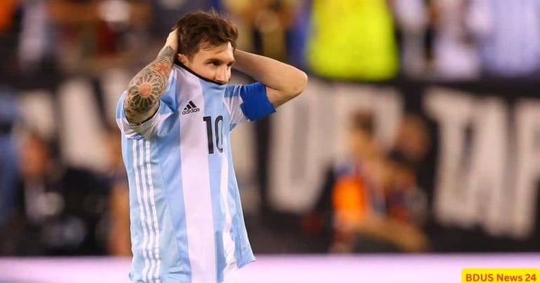 Argentina legend Lionel Messi celebrating on the football pitch - BDUS News 24