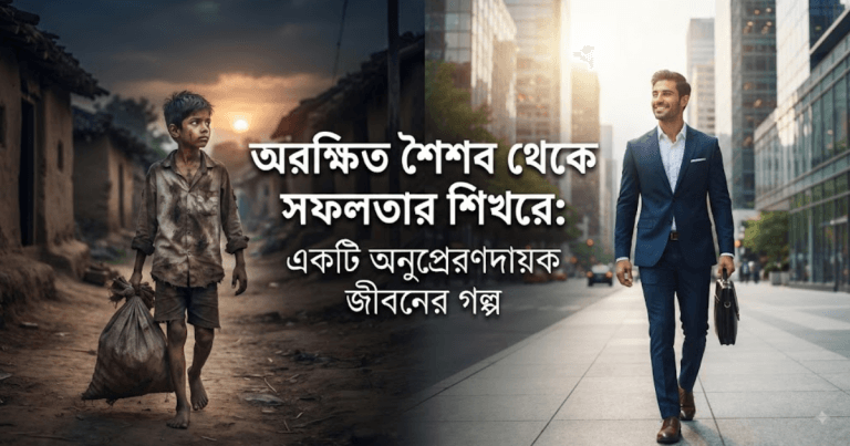 অরক্ষিত শৈশব থেকে সফলতার শিখরে পৌঁছানোর লড়াইয়ের একটি অনুপ্রেরণামূলক দৃশ্য
