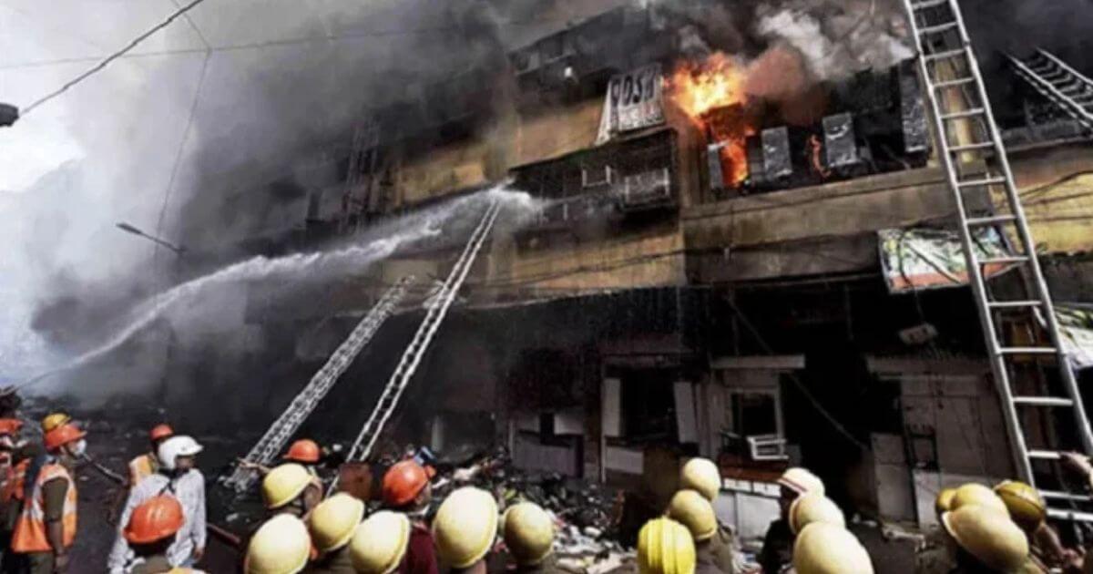 Kolkata hotel fire incident site where Bangladeshi tourists died