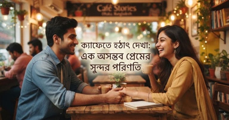 বৃষ্টির দিনে ক্যাফেতে বসে থাকা এক যুগলের রোমান্টিক মুহূর্তের সুন্দর দৃশ্য