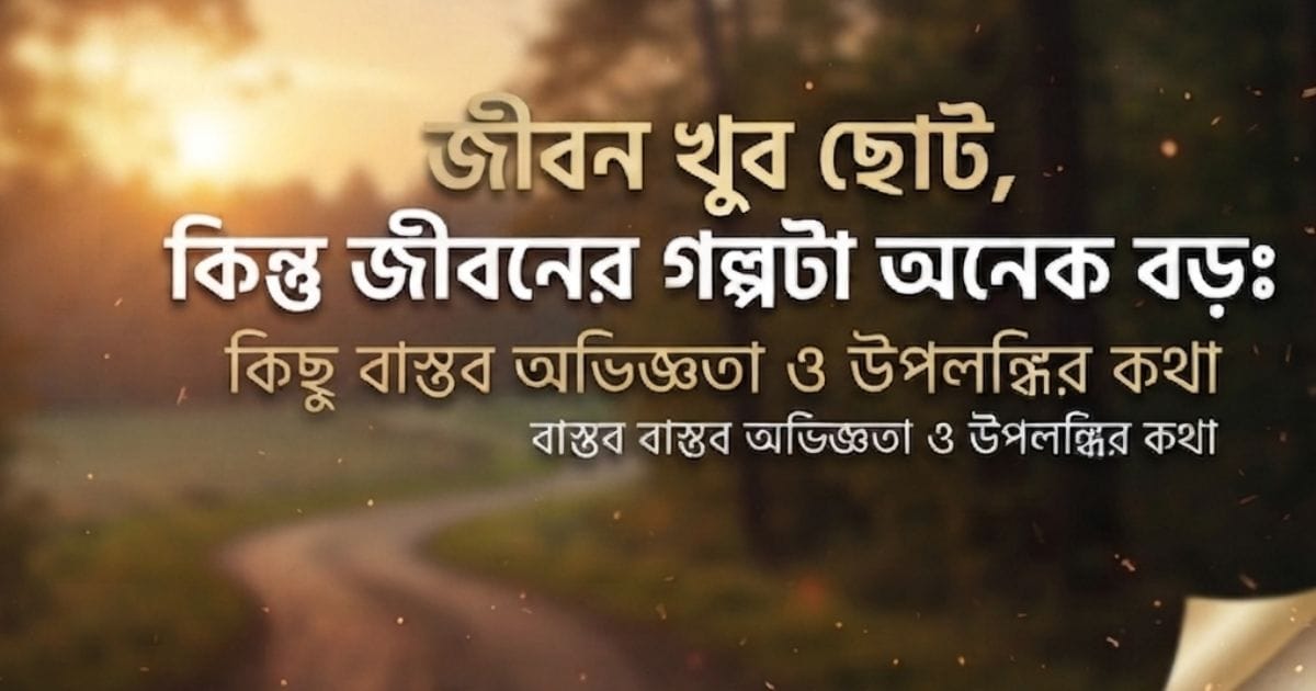 জীবনের গল্প ও বাস্তব অভিজ্ঞতা নিয়ে অনুপ্রেরণামূলক ফিচার ইমেজ