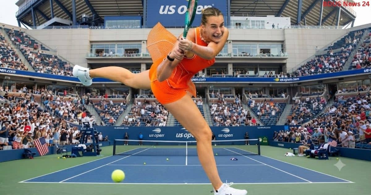 Aryna Sabalenka playing at US Open