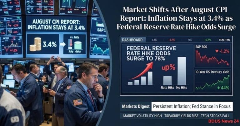 Market Shifts After August CPI Report: Inflation Stays at 3.4% as Federal Reserve Rate Hike Odds Surge