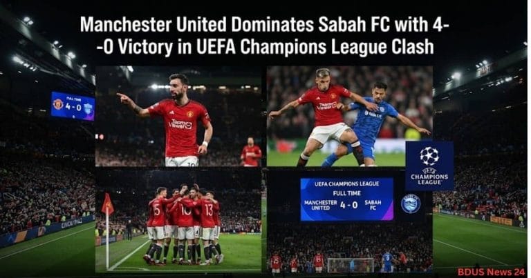 Manchester United 4-0 Sabah FC Champions League Result