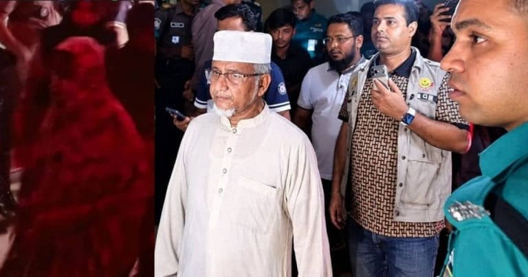 পুলিশের নিরাপত্তায় এমপি গাজী নজরুল ইসলাম ও তার প্রথম স্ত্রী মাকসুদা বেগম