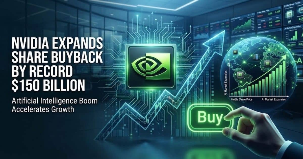 Nvidia expands share buyback by record $150 billion as artificial intelligence boom accelerates growth