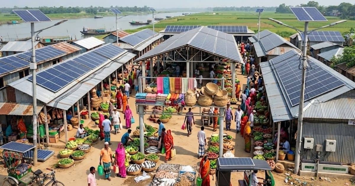 দেশের হাট-বাজারে সৌরবিদ্যুৎ প্যানেল স্থাপনের নির্দেশ সংক্রান্ত প্রতীকী ছবি