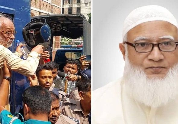 গ্রেপ্তারকৃত সাবেক সংসদ সদস্য ও বীর মুক্তিযোদ্ধা মেজর (অব.) আখতারুজ্জামান এবং জামায়াতে ইসলামীর আমীর ডা. শফিকুর রহমান