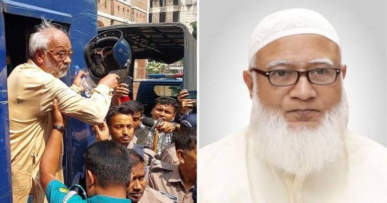 গ্রেপ্তারকৃত সাবেক সংসদ সদস্য ও বীর মুক্তিযোদ্ধা মেজর (অব.) আখতারুজ্জামান এবং জামায়াতে ইসলামীর আমীর ডা. শফিকুর রহমান